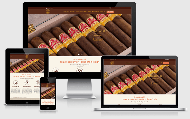 Thiết kế web giới thiệu thương hiệu xì gà.
