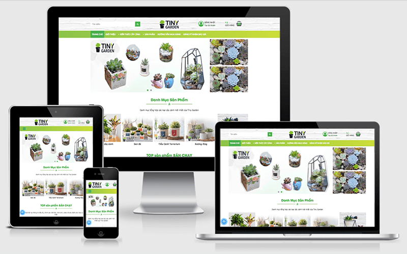 Thiết kế website bán cây để bàn, cây phong thủy